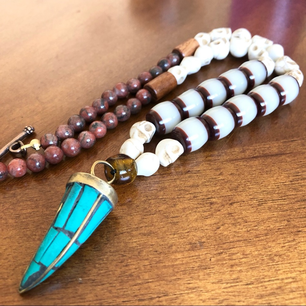 Handmade chunky boho ethnic necklace